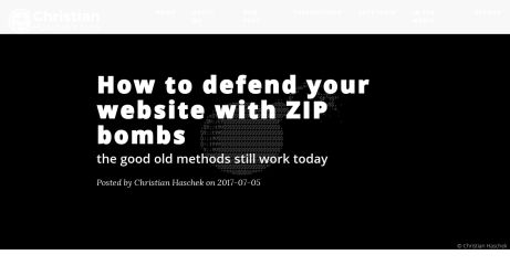 How to defend your website with ZIP bombs