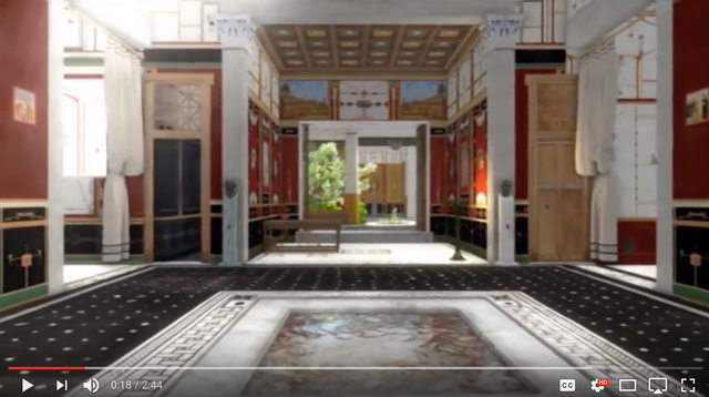 3D Walkthrough/reconstruction of a house in Pompeii