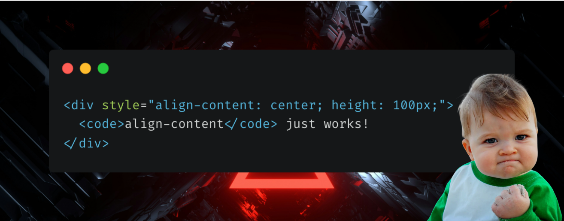 CSS finally adds vertical centering in 2024 | Blog | build-your-own.org