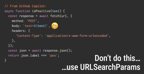 Encoding data for POST requests