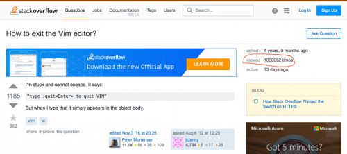 Stack Overflow: Helping One Million Developers Exit Vim - Stack Overflow Blog