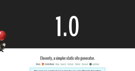 The very first Eleventy 1.0 Beta Release
