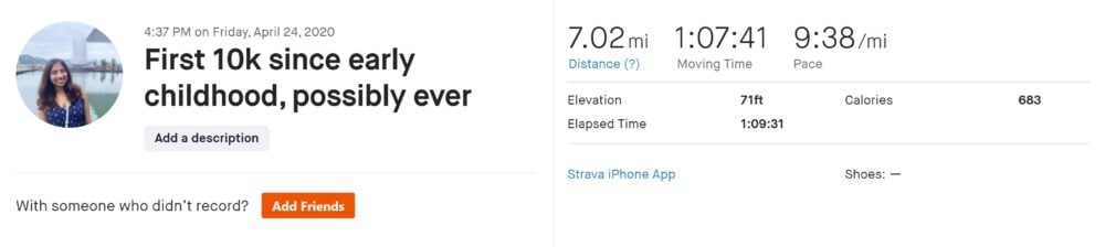 ran 7.02 miles