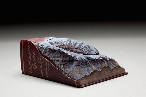 Guy Laramee's book sculptures