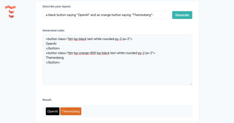 We built an OpenAI powered Tailwind CSS code generator using GPT-3 - Themesberg Blog
