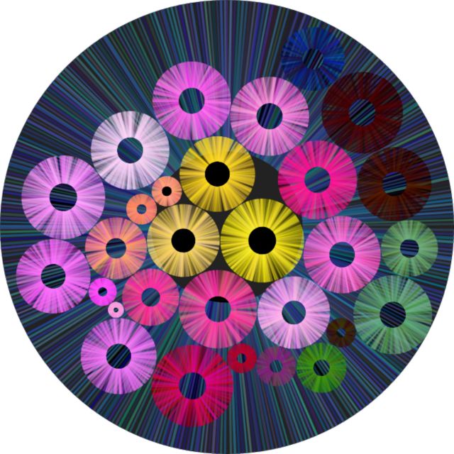 Abstract Generative Art with circles and lines