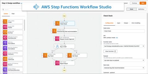 New – AWS Step Functions Workflow Studio – A Low-Code Visual Tool for Building State Machines | Amazon Web Services