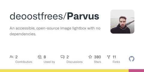 GitHub - deoostfrees/Parvus: An accessible, open-source image lightbox with no dependencies.