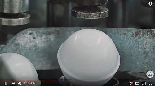 still from "Pingsider | How Table Tennis Balls are Made" [click to view]