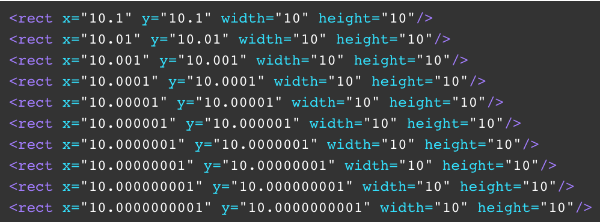 SVG passthrough precision