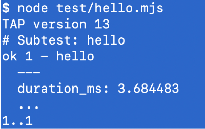 Trying Node.js Test Runner