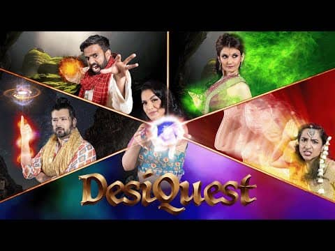 Promotional graphic for DesiQuest, a YouTube series.