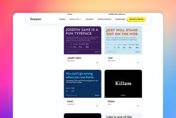 Fontpair - Free, beautiful fonts and font pairings curated just for you