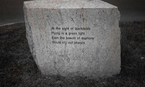 Stone from Wallace Stevens Walk in Hartford, CT [click for more]