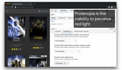 Emulate vision deficiencies in DevTools