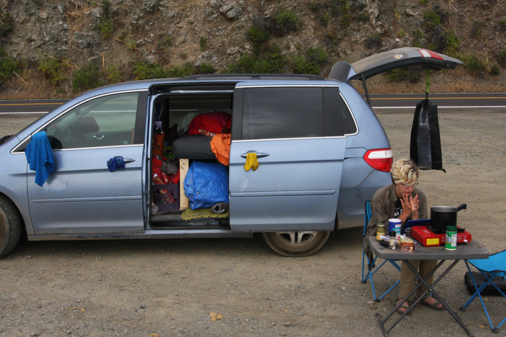 the van 