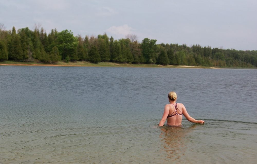 andrea in a lake