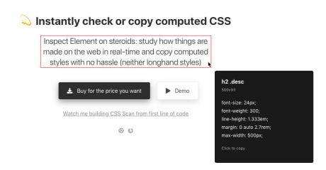 CSS Scan - Instantly check or copy computed CSS from any element on the internet