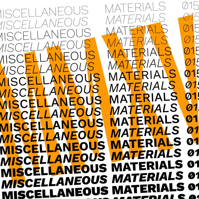 MM015 Miscellaneous Materials Collection #15