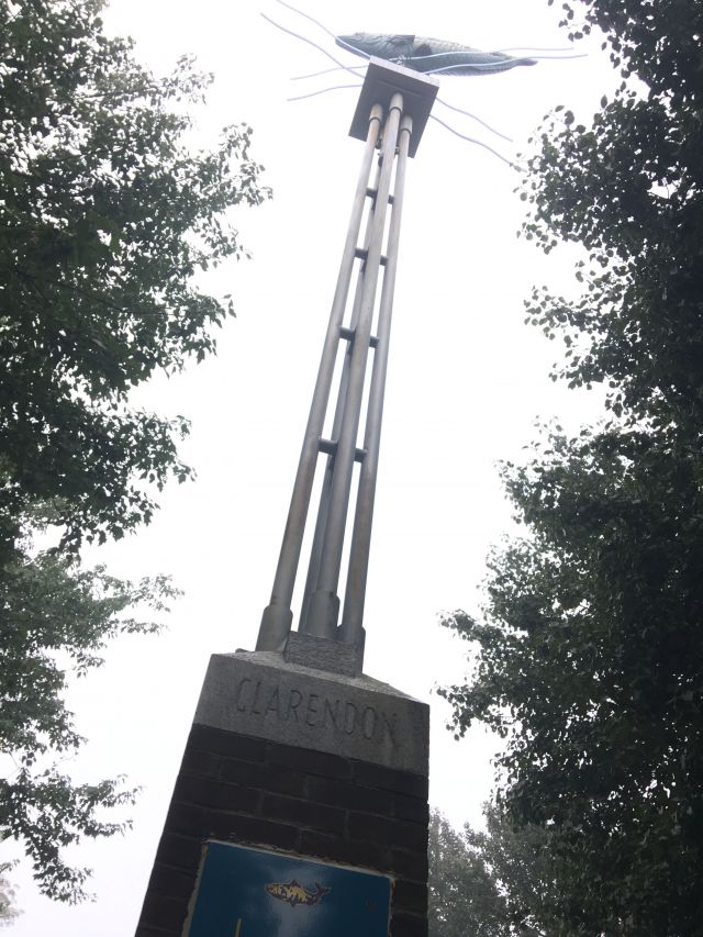 Clarendon monument in Seven Hills Park, Somerville.
