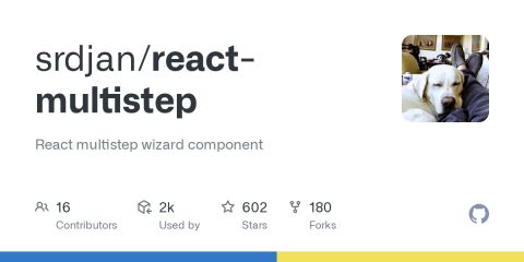 GitHub - srdjan/react-multistep: React multistep wizard component