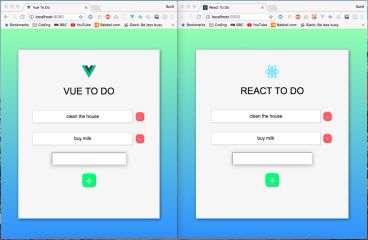 I created the exact same app in React and Vue. Here are the differences.