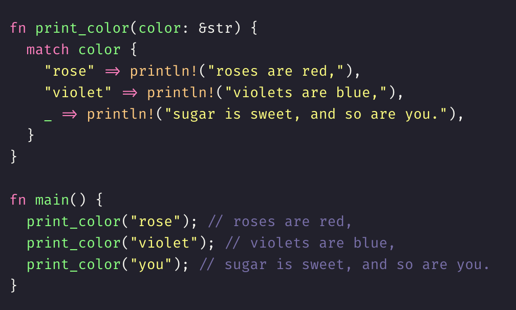 Rust for JavaScript Developers - Pattern Matching and Enums