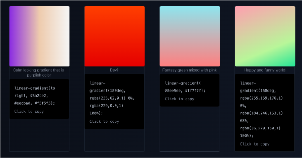 GradienMood - Generate a gradient from a mood