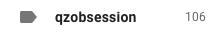 GMail folder "qzobsession" with 106 unread. (I'm so far behind.)