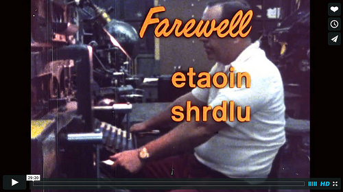 click to view ; Farewell - ETAOIN SHRDLU - 1978