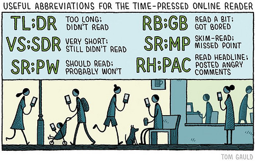 Tom Gauld's useful abbreviations for the time-pressed online reader [click for more]