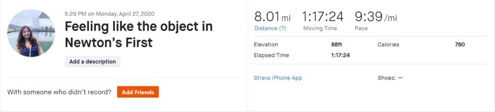 8 mile run