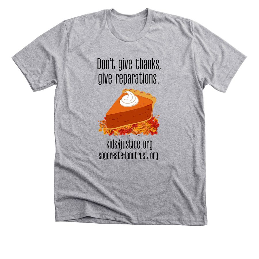 Indigenous land for Indigenous people, a Dark Heather Grey Premium Unisex Tee