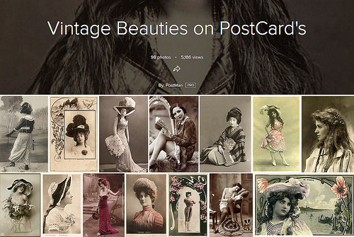 Vintage Beauties on PostCard's [sic] (click to view photoset)