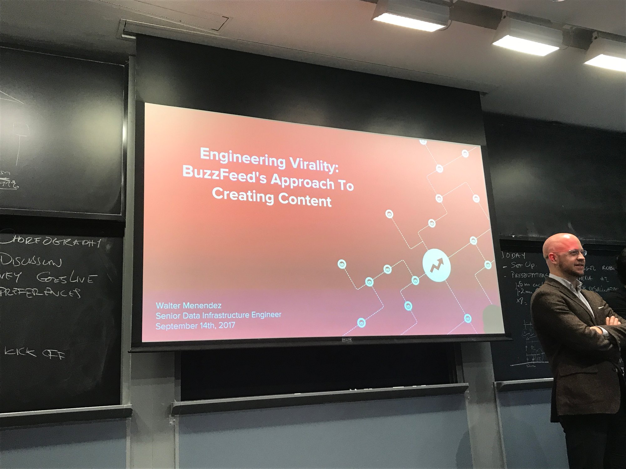 The front slide of the presentation, co-starring a shiny Petey.