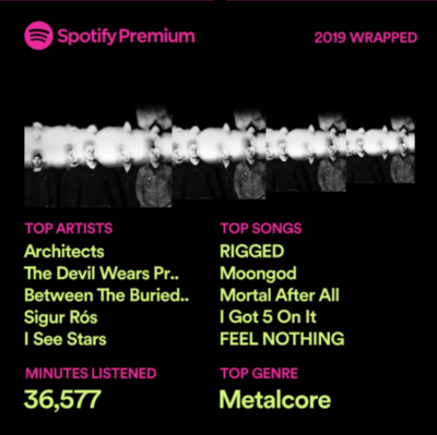 petey\'s spotify wrapped 2019
