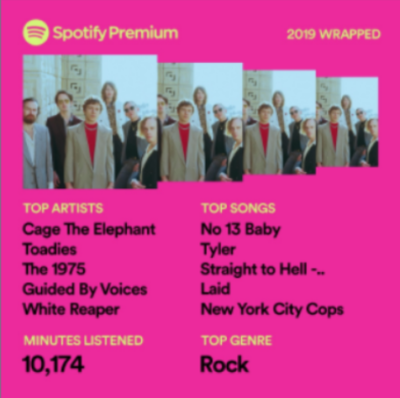 abby\'s spotify wrapped 2019