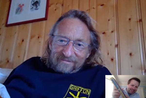 In one of my favourite moments of the interview, I’m showing Rick a battered, coverless copy of a Polish book “Przewodnik po ZX Spectrum.”
