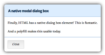 Meet the New Dialog Element
