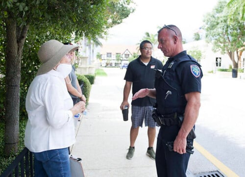 Woman, 80, is sole protester at event in Town of Palm Beach