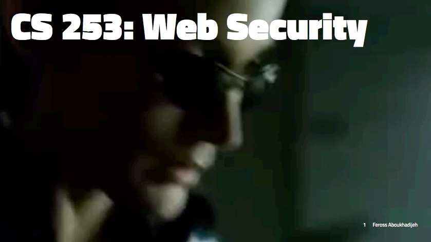 CS253 - Web Security
