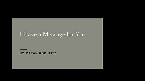 I Have a Message for You [click to view and read story]
