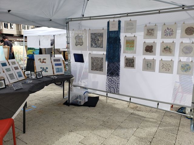 View of my booth at the 2022 Noe Valley Art Festival