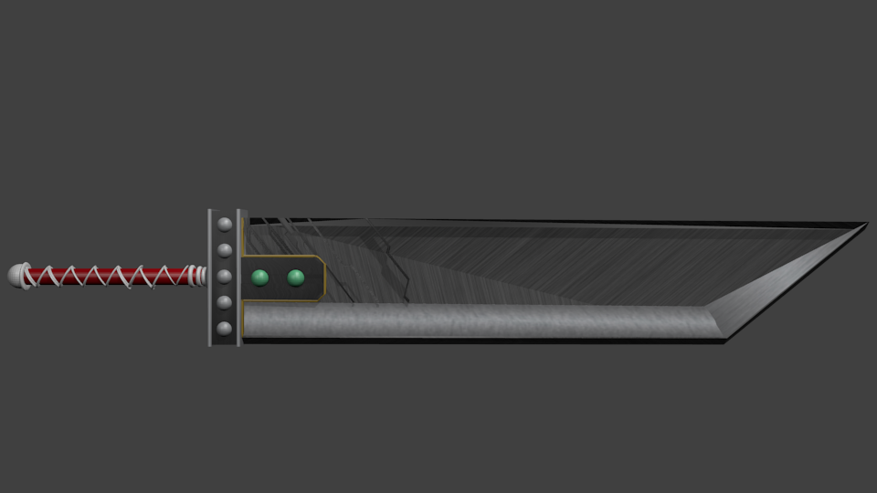 model of buster sword in blender