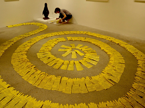 Jessica Rosner's Kitchen Glove Ulysses art project [click to read and see more pics]