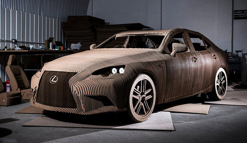 Cardboard Lexus [enable images; click to view and read story]