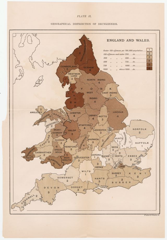 Geographical Distribution of Drunkenness. England and Wales - 1899