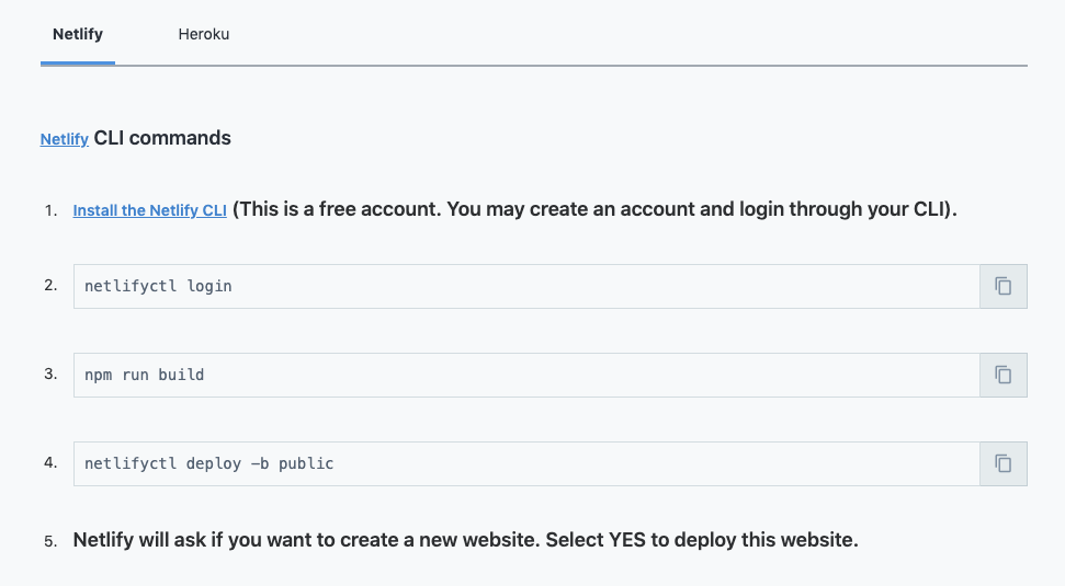 Screenshot of Contentful integration explanations