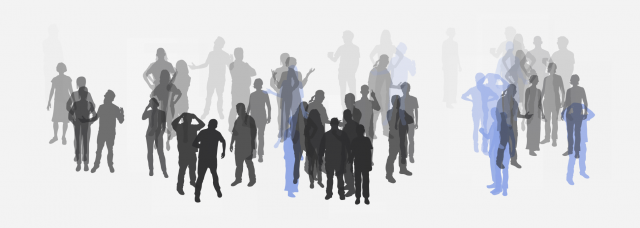 abstrace image of a crowd of people