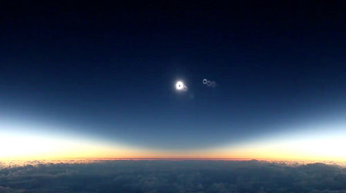 Solar Eclipse at 35K feet [click to view video]